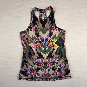 NWT Nicole Miller Active Floral Camo Racerback Tank Top Size S